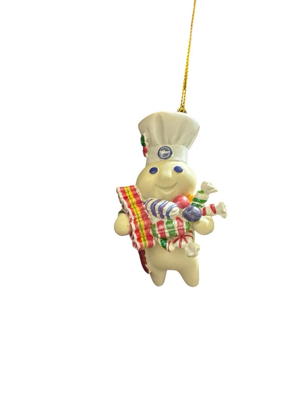 Danbury Mint Pillsbury Dough boy Glitter Ornament Candy Man